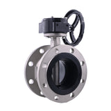 Stainless steel flange soft seal butterfly valve
